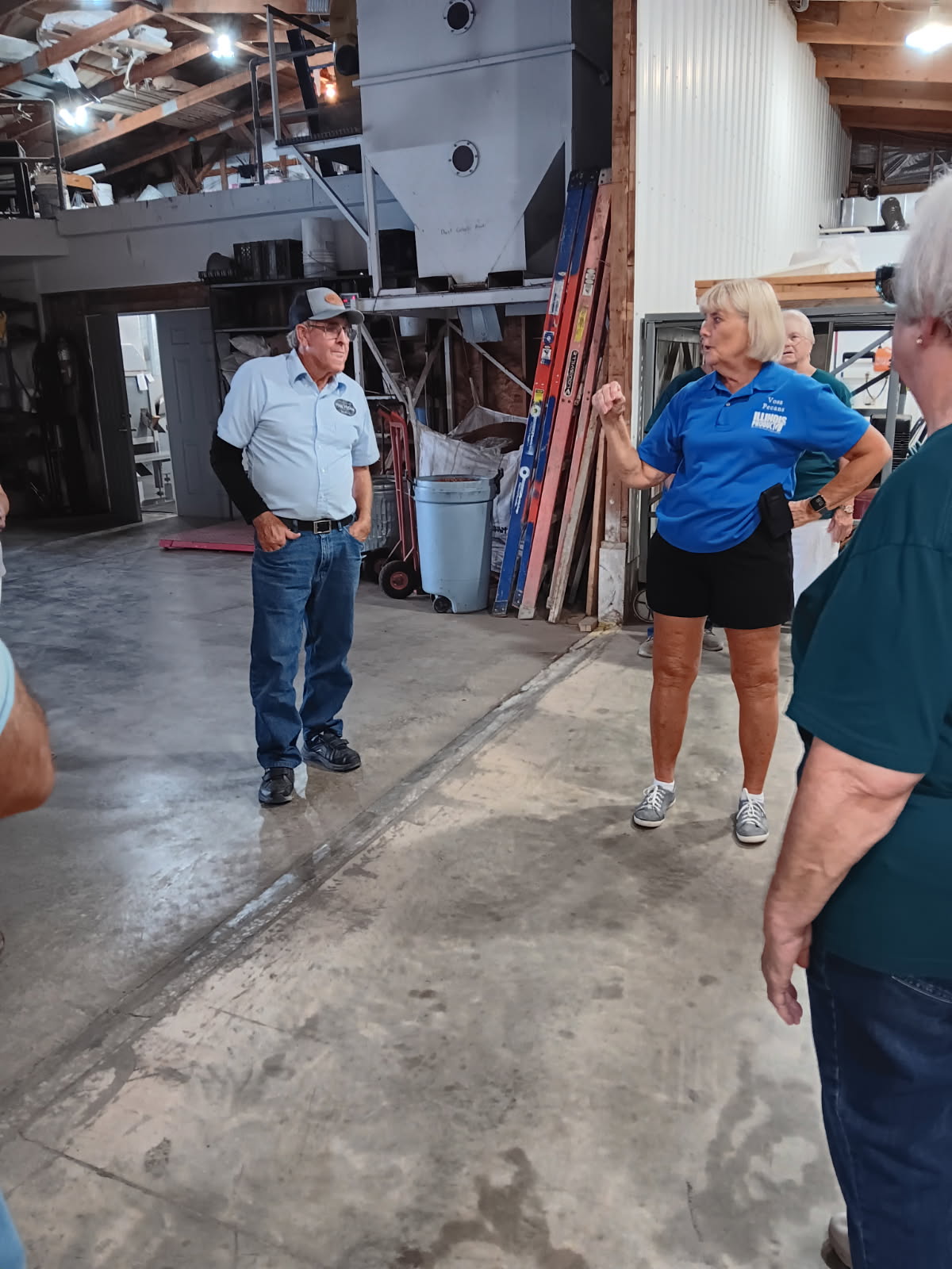 Inside the coolers at Voss Pecan Farm